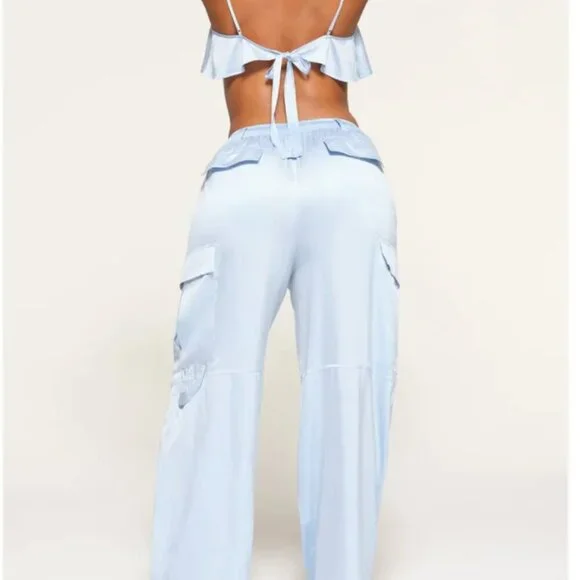 Skims Silk Cargo Pant Glacier - Picture 3 of 5